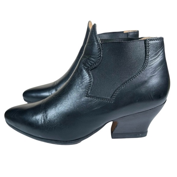 ACNE STUDIOS Alma Western Inspired Leather Ankle Booties in black - Picture 5 of 12